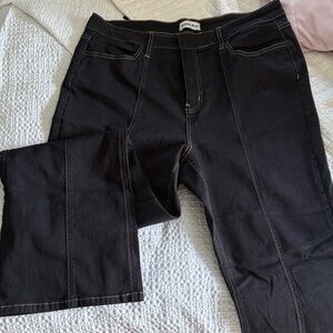 NWOT Indigo Wide-Leg Jeans with Contrast Stitching